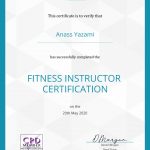 Fitness instructor certificate