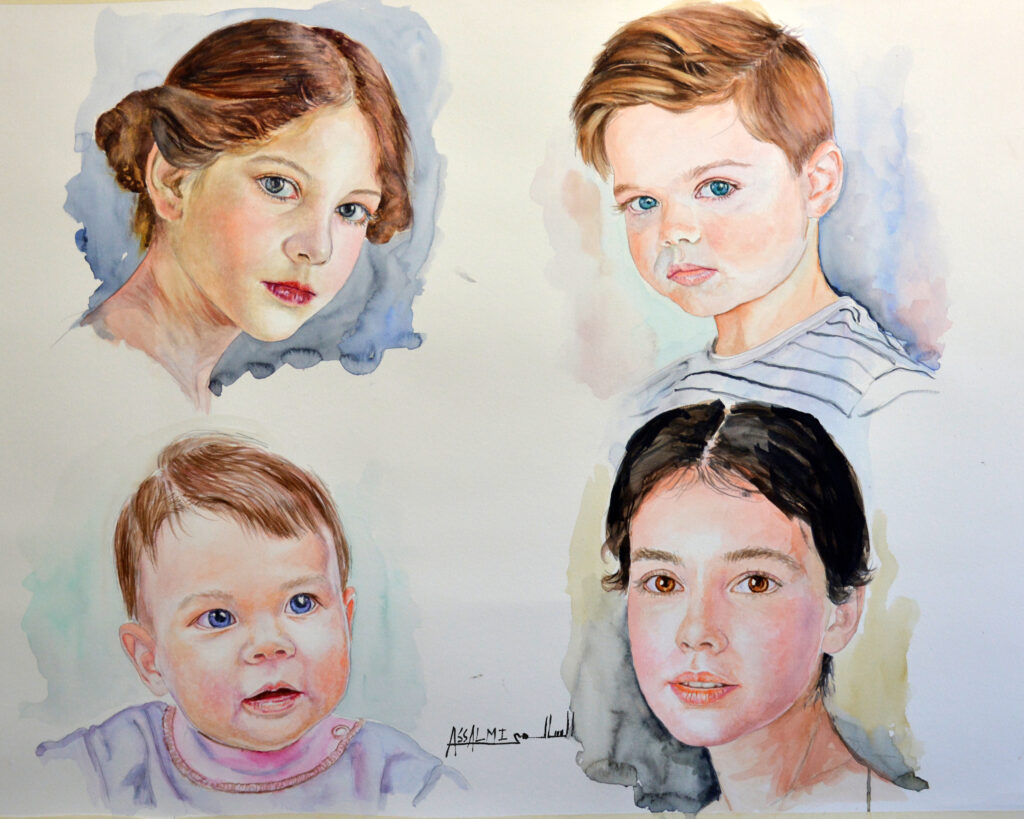 Je vous propose de réaliser un portrait dans la technique de votre choix d'après photo en aquarelle, en peinture à l'huile, en dessin, en pastel, ou a - معرض الأعمال - 1