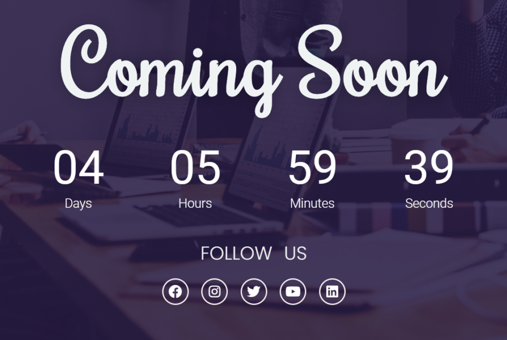 Je vais créer votre page coming soon ou la page de maintenance sur wordpress - portfolio - 1