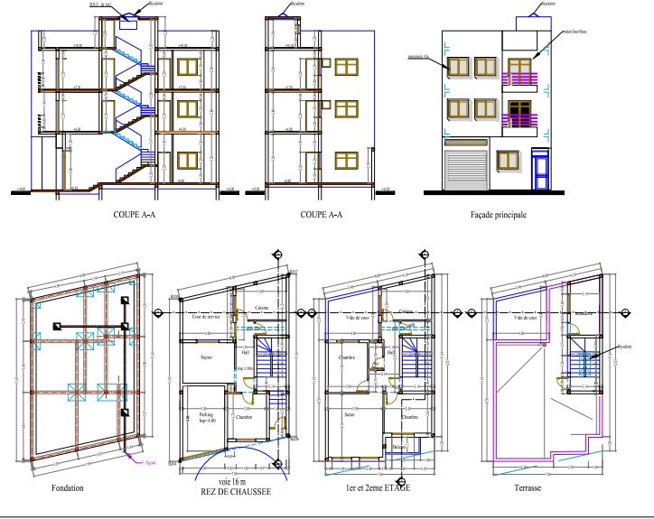 Réalisation d'un plan d'architecture 2D - portfolio - 2