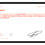 Certificat Mobile-First Design with Figma.