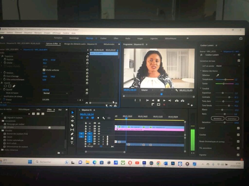 Je fais le montage de vidéo - portfolio - 1