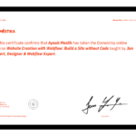 Certificat Website Creation with Webflow Build aSite without Code.