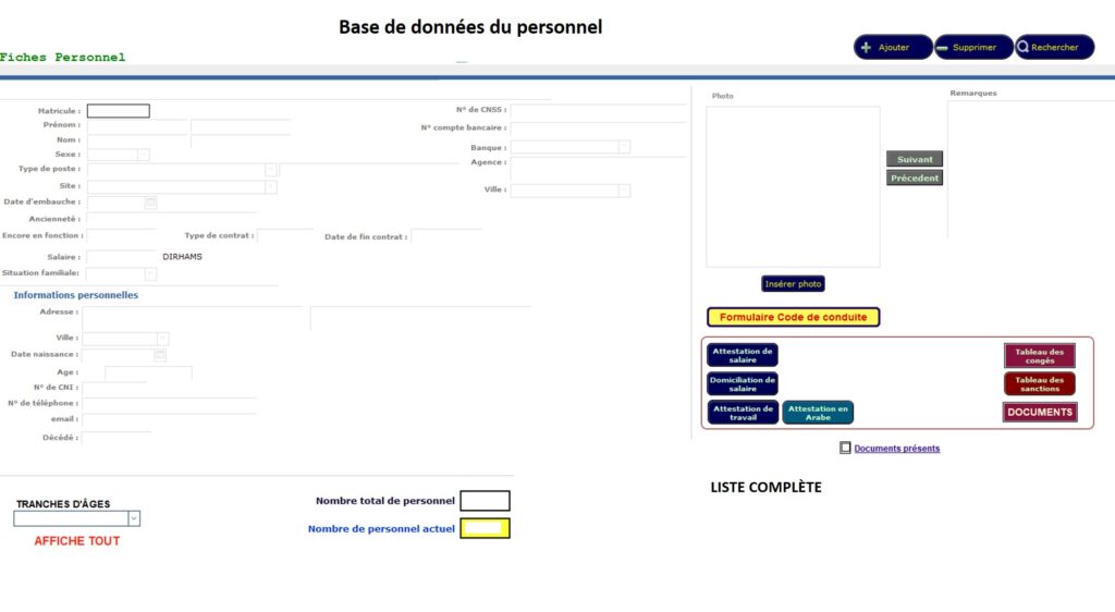 Création de base de donénes de toutte sorte - portfolio - 0