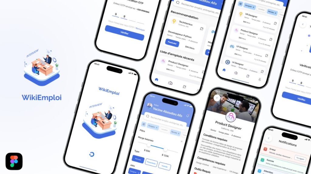 Je vais créer la maquette UI/UX design de votre application mobile avec Figma - portfolio - 2