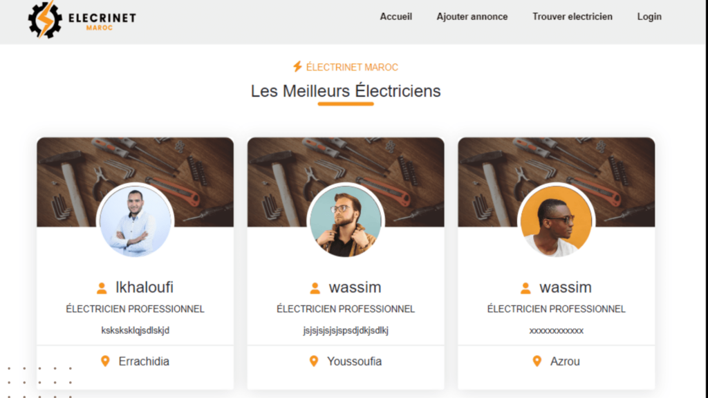 Création d'un application web professionnelle - معرض الأعمال - 2