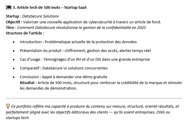 Rédaction web SEO, articles de blog, newsletter, autres - portfolio - 2