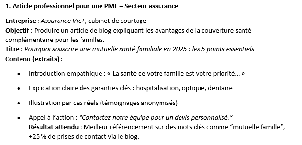 Rédaction web SEO, articles de blog, newsletter, autres - portfolio - 1