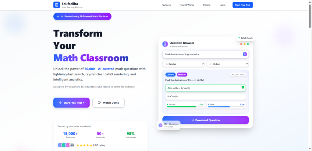 I build a complete platform for purchasing and downloading exam questions (Math, Physics, Biology, … all subjects). - portfolio - 2