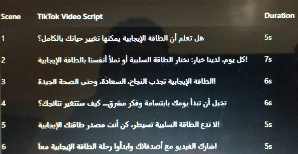 سأقوم بتقديم خدمة كتابة سكريبت لفيديو (ريلز) خاص ب تيكتوك TikTok مدته مابين 20 ثانية الى 1 دقيقة   - portfolio - 0