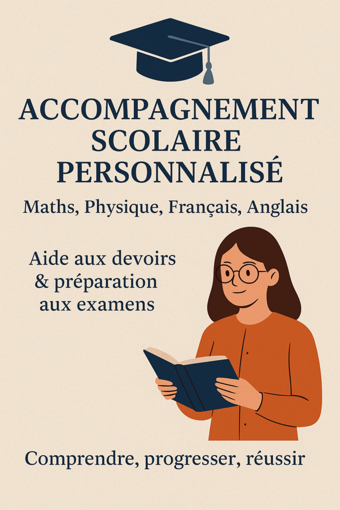 Accompagnement scolaire : Maths, Physique, Français & Anglais - portfolio - 0