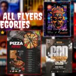 Design a professional flyer business party or event postcard Menu restaurant