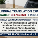 Traduction Professionnelle & Native : Arabe - Français - Anglais