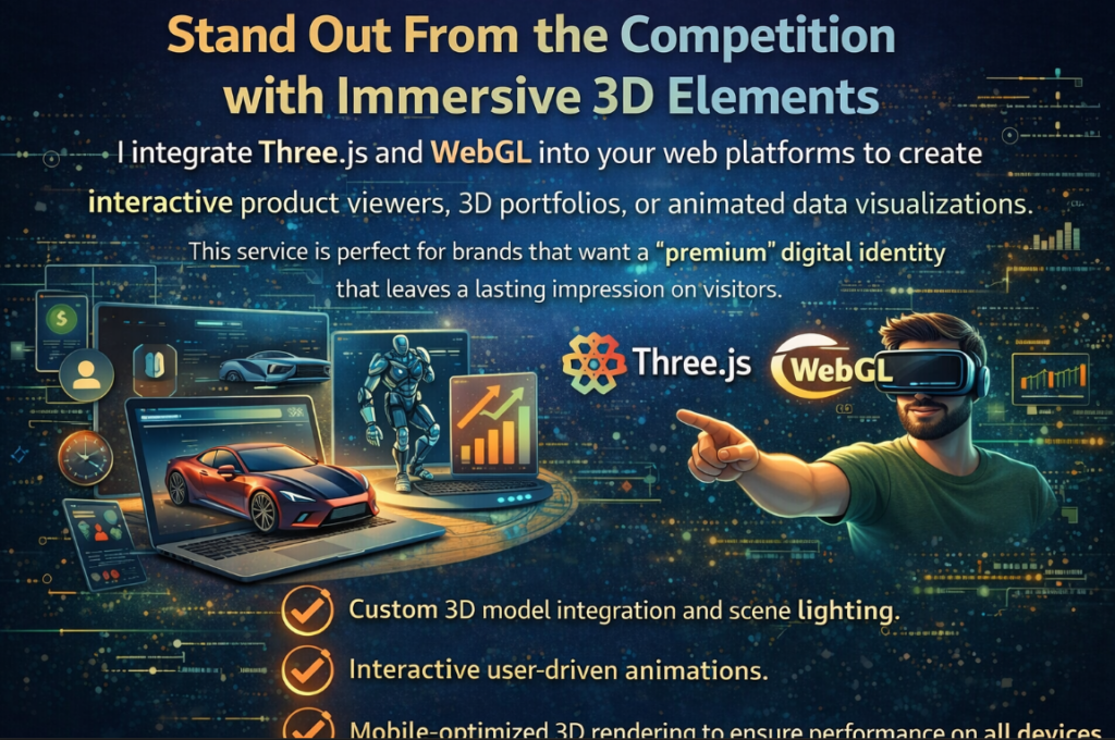 Immersive 3D Web Development with Three.js & WebGL - portfolio - 0