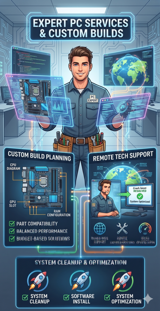 I will diagnose PC issues, optimize your system, and design custom PC builds. - portfolio - 0