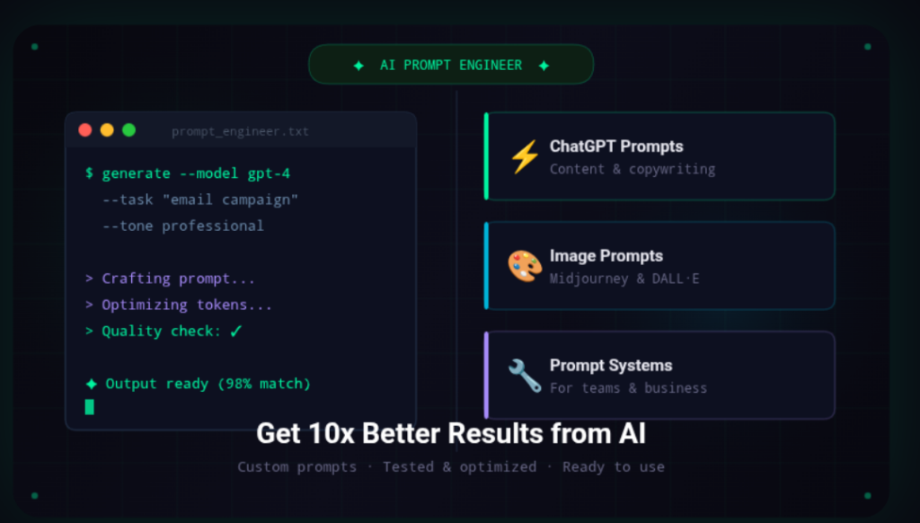 I will create custom AI prompts for ChatGPT, Midjourney & Claude - portfolio - 0