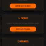 Systèmes complet gestion de menu et commandes