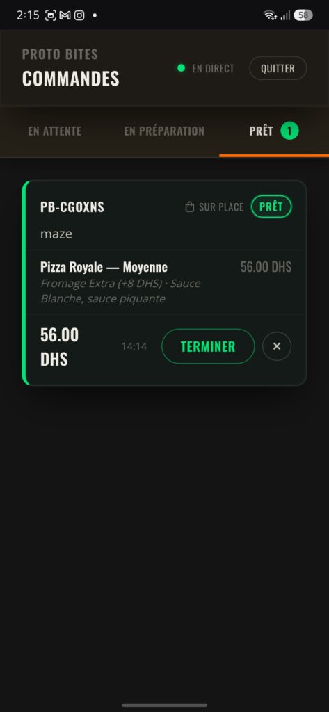 Systèmes complet gestion de menu et commandes - معرض الأعمال - 2