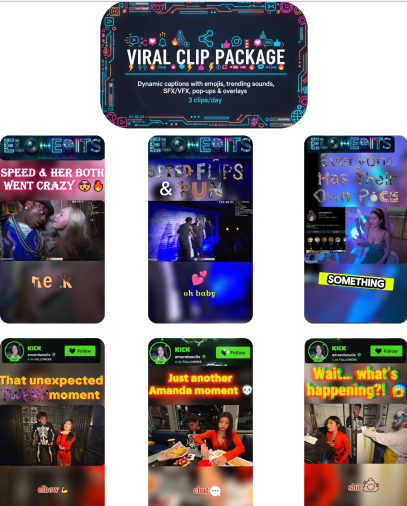 Professional Short Form Video Editing for Reels, Stream Clips & Gaming Content with Captions, Effects & Viral Sounds - portfolio - 1
