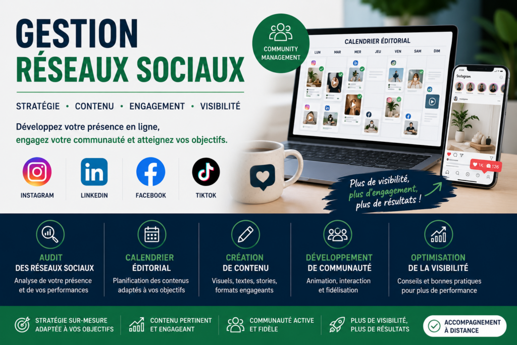 Gestion des Réseaux Sociaux & Stratégie de Contenu - portfolio - 0