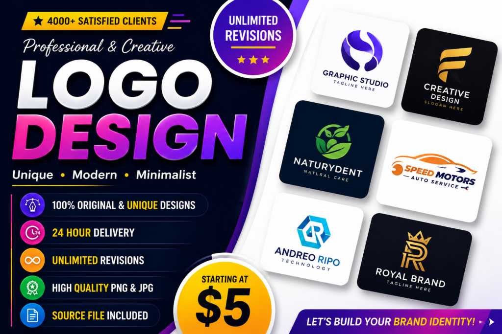 Je vais créer votre logo professionnel + carte de visite - portfolio - 1