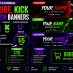 design a professional youtube banner for your channel