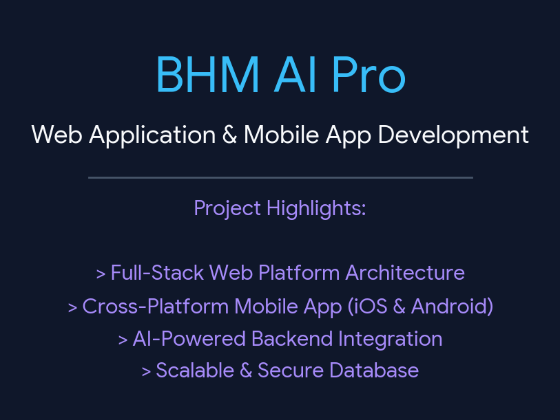 BHM AI PRO - portfolio - 0