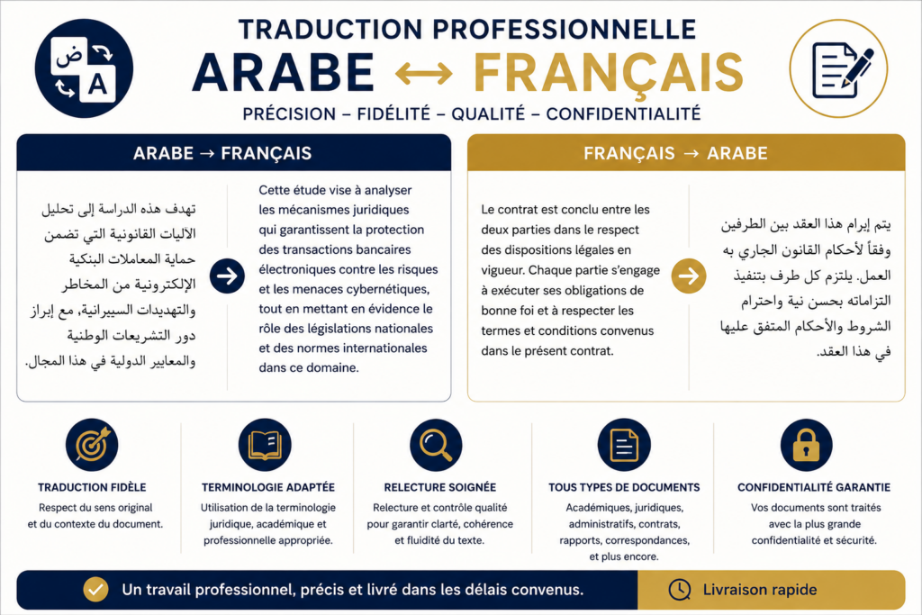 Traduction arabe-français et français-arabe de documents - portfolio - 0