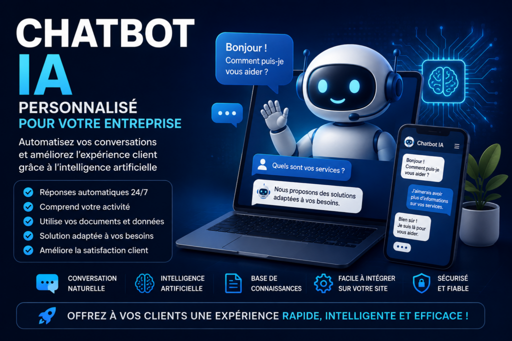 Je vais créer un chatbot IA personnalisé pour votre entreprise - portfolio - 0