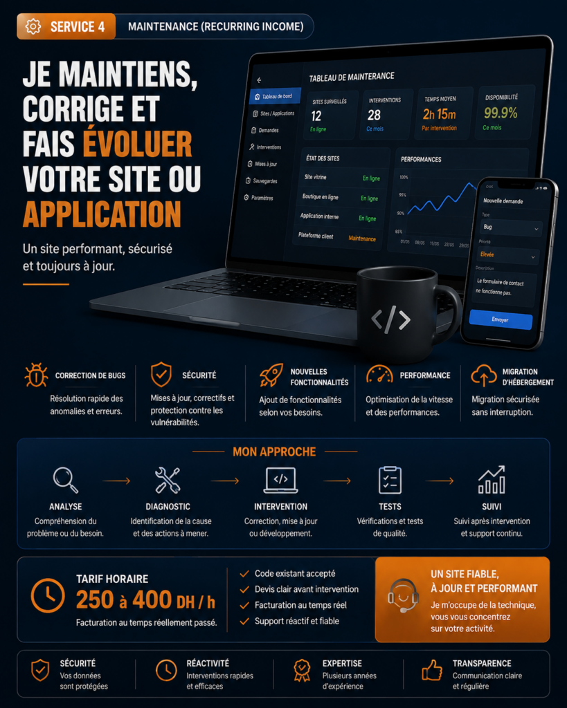 Je vais assurer la maintenance et l'évolution de votre site - portfolio - 0