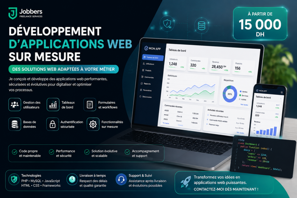 Je vais développer votre application web sur mesure