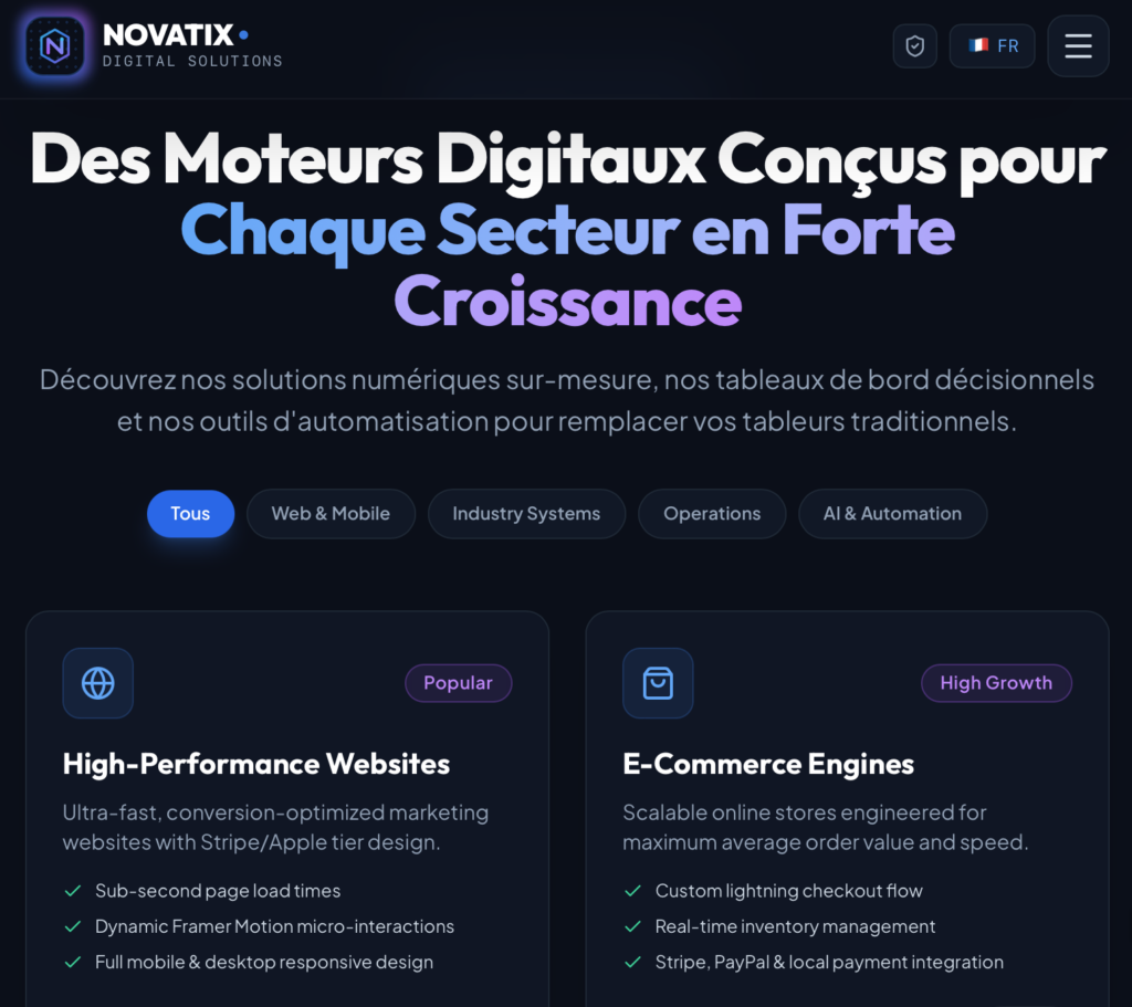 Audit et optimisation de la vitesse de votre site (Score Lighthouse > 90) - portfolio - 1