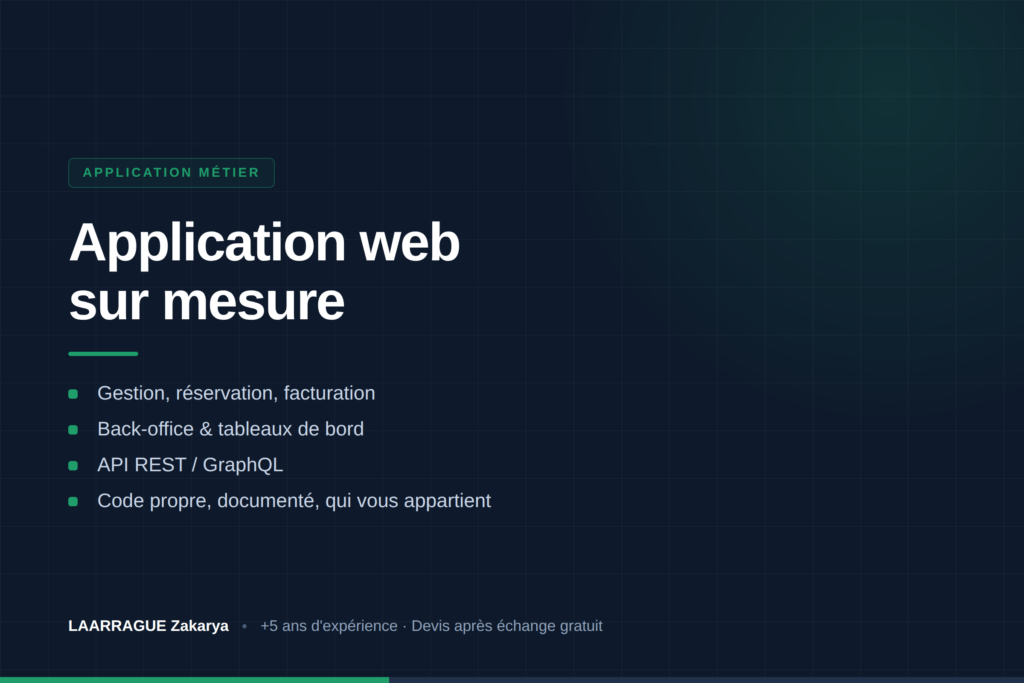 Je vais développer votre application web sur mesure - portfolio - 1