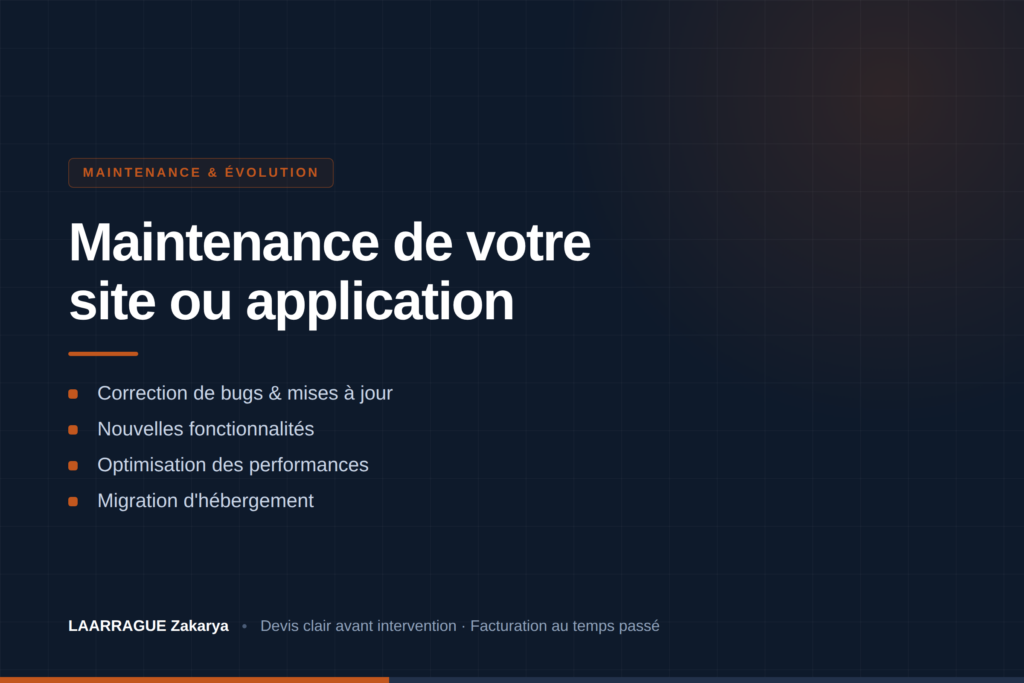 Je vais assurer la maintenance et l'évolution de votre site - portfolio - 1