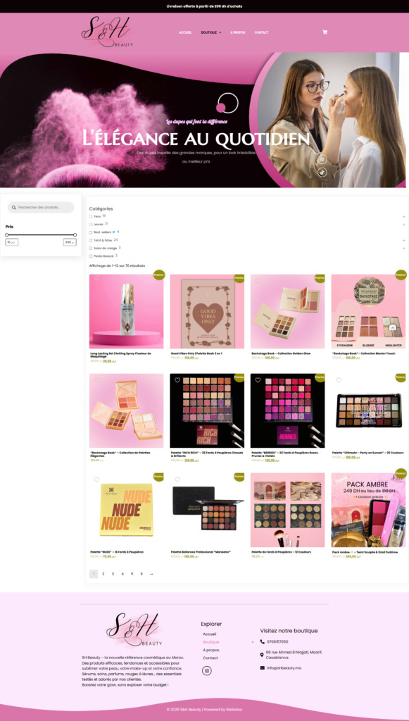 Création de boutique WooCommerce - portfolio - 1