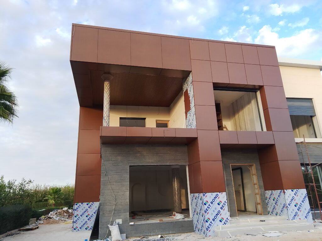 تركيب واجيهات اليمينيوم و اليكوبند