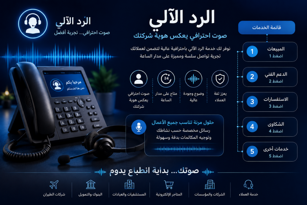تسجيل صوتي احترافي IVR ب 4 لهجات للشركات خليجية و الفصحى و مغربية و مصرية