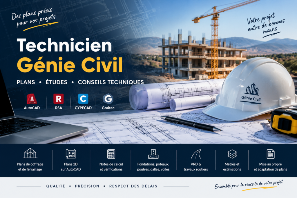 🏗️ Plans de coffrage et de ferraillage en béton armé
