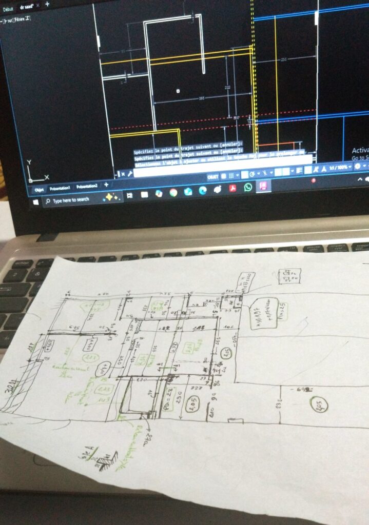 Je peux concevoir vos projets architecturaux, traduire vos croquis en plans techniques précis et réaliser le calcul des quantités nécessaire à l'estim - معرض الأعمال - 2
