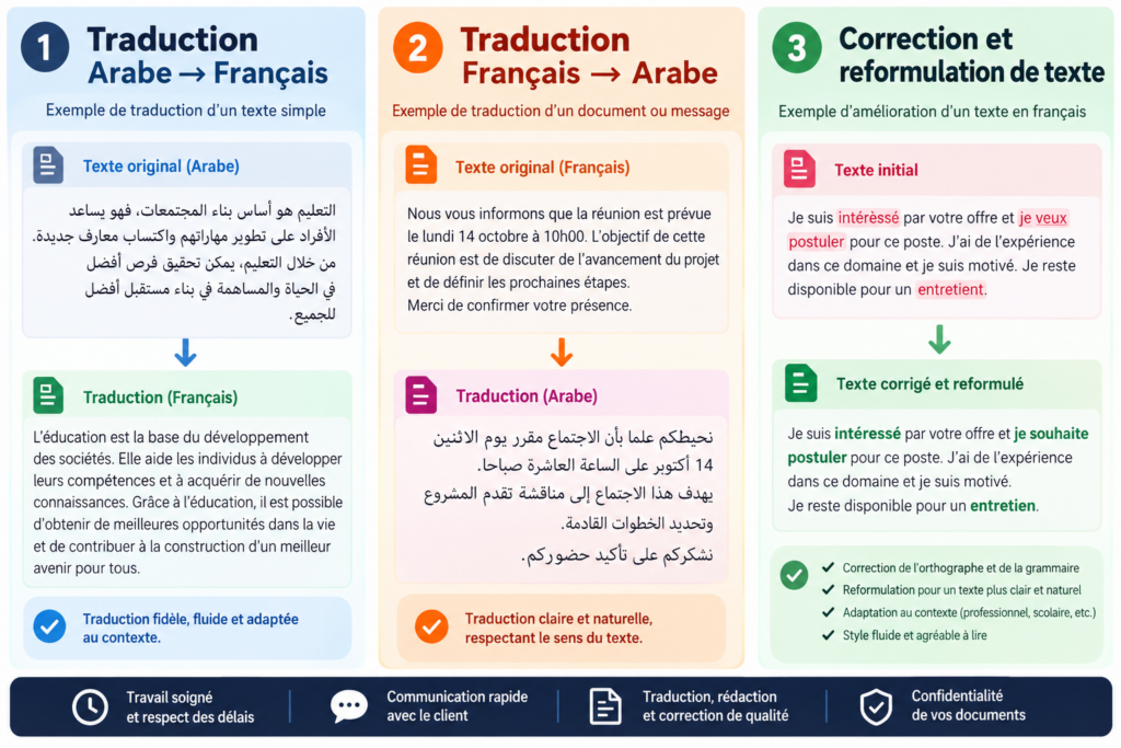 Correction et reformulation de textes en français