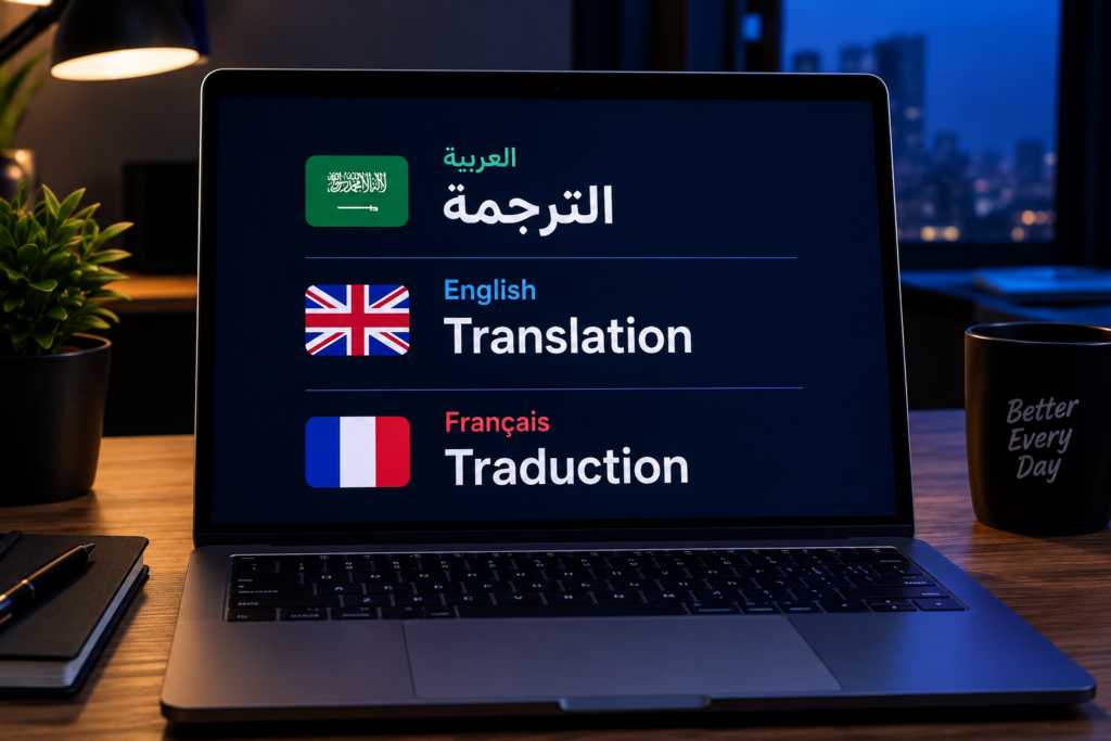 سأقوم بترجمة المقالات و النصوص من العربية إلى الفرنسية و الإنجليزية - portfolio - 1