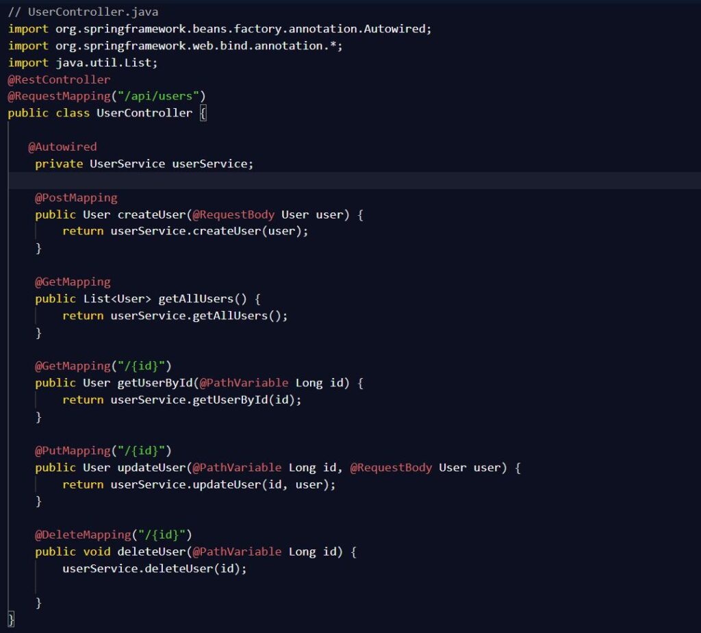 Développement backend Java