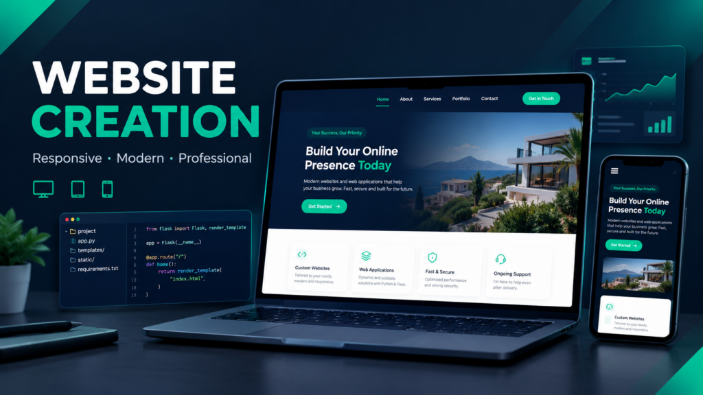I will create a professional website for your business